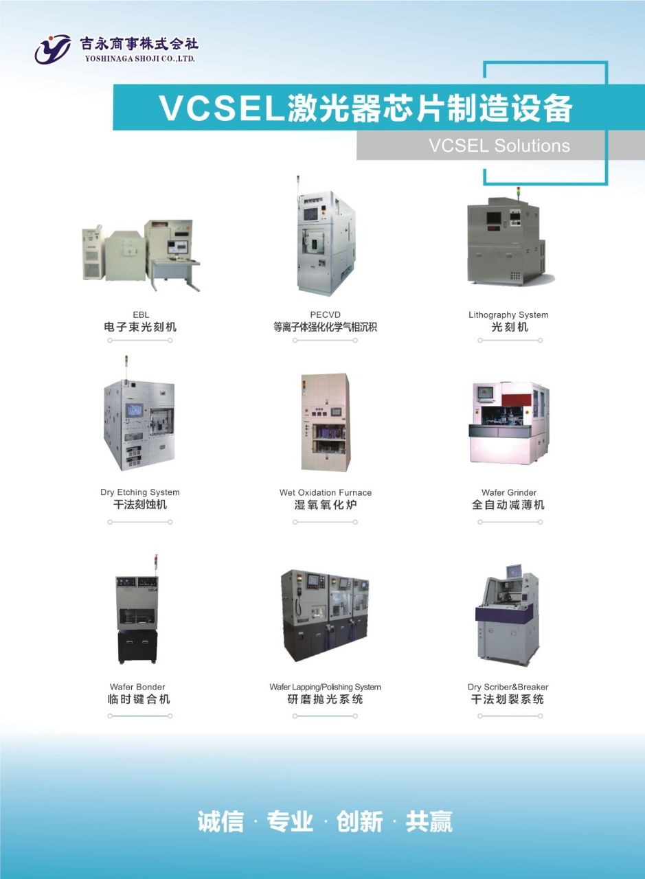 VCSEL/边发射激光器芯片制造设备 - 2025展位号:10C69 - CIOE中国光博会